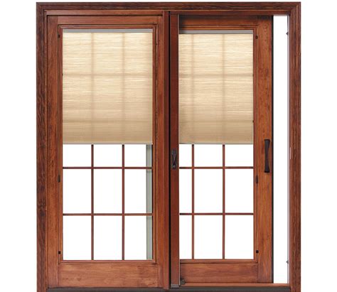 Doors are available in Pine, Douglas Fir, or Mahogany. . Pella architect series sliding door